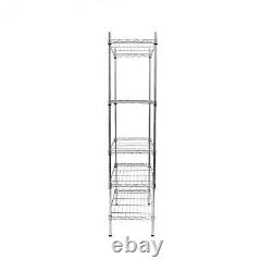 Heavy Duty 5 Tier Garage Shelving Unit Storage Shelves Shelf Racking Wire Shelf