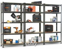 Heavy Duty 5 Tier Garage Wokshop Office Shelving Unit Metal Racking System