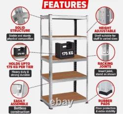 Heavy Duty 5 Tier Metal Garage Shelves Shelving Racking Storage Boltless Shelf