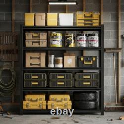 Heavy Duty 5-Tier Metal Shelf Adjustable 183x90x40 cm for Garage & Workshop