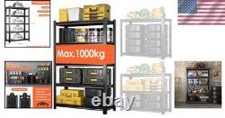 Heavy Duty 5-Tier Metal Shelf Adjustable 183x90x40 cm for Garage & Workshop