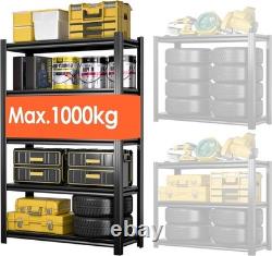 Heavy Duty 5-Tier Metal Shelf Adjustable 183x90x40 cm for Garage & Workshop