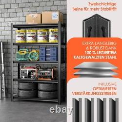 Heavy Duty 5-Tier Metal Shelf Adjustable 183x90x40 cm for Garage & Workshop