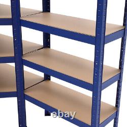 Heavy Duty 5 Tier Metal Shelving Racking Storage Shelves Adjustable Garage Shelf