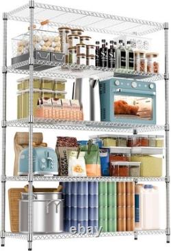 Heavy Duty 5 Tier Metal Storage Shelving Unit 794.5kg Capacity, Height