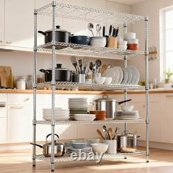 Heavy Duty 5 Tier Metal Storage Shelving Unit 794.5kg Capacity, Height