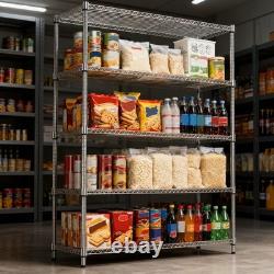 Heavy Duty 5 Tier Metal Storage Shelving Unit 794.5kg Capacity, Height