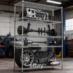 Heavy Duty 5 Tier Metal Storage Shelving Unit 794.5kg Capacity, Height