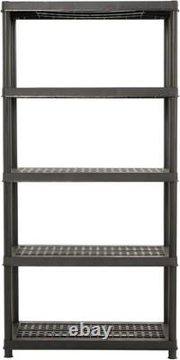 Heavy Duty 5-Tier Plastic Shelving Unit, 5 Shelf 1840mm Workplace Depot Heavy