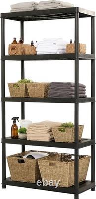 Heavy Duty 5-Tier Plastic Shelving Unit, 5 Shelf 1840mm Workplace Depot Heavy