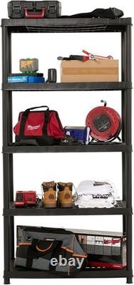 Heavy Duty 5-Tier Plastic Shelving Unit, 5 Shelf 1840mm Workplace Depot Heavy