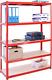 Heavy Duty 5 Tier Shelving Unit 1325kg Capacity 180x120x45cm Extra Wide Red