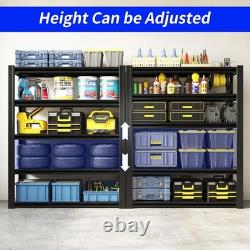 Heavy Duty 5-Tier Storage Shelf 40x90x183cm 1000kg Load Garage Shelving Black