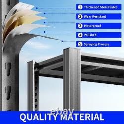 Heavy Duty 5-Tier Storage Shelf 40x90x183cm 1000kg Load Garage Shelving Black