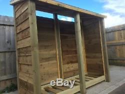 Heavy Duty 6ft Tall Double Bay Log Store With Various Options