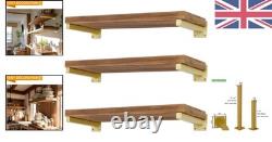 Heavy Duty 8 Inch Gold Shelf Brackets Industrial Wall Mount Supports with S