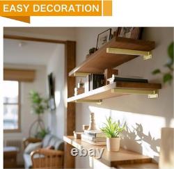 Heavy Duty 8 Inch Gold Shelf Brackets Industrial Wall Mount Supports with S