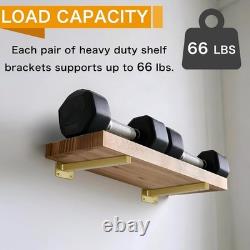 Heavy Duty 8 Inch Gold Shelf Brackets Industrial Wall Mount Supports with S