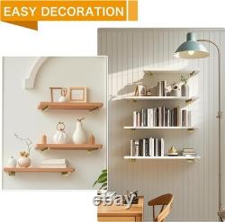 Heavy Duty 8 Inch Gold Shelf Brackets Industrial Wall Mount Supports with S