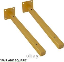 Heavy Duty 8 Inch Gold Shelf Brackets Industrial Wall Mount Supports with S