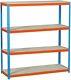 Heavy Duty Additional Boltless Shelf 1500x600mm Orange/zinc 378853 New