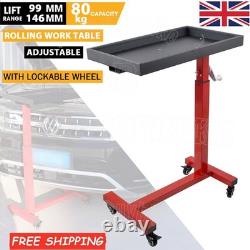 Heavy Duty Adjustable Garage Tool Trolley Mobile Workstation Cart Storage Shelf