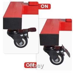 Heavy Duty Adjustable Garage Tool Trolley Mobile Workstation Cart Storage Shelf