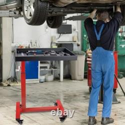 Heavy Duty Adjustable Garage Tool Trolley Mobile Workstation Cart Storage Shelf