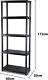 Heavy Duty Black Plastic Garage Storage 4/5 Shelving, Adjustable Unit, 60cm Wide