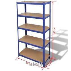 Heavy Duty Blue Storage Shelf 875kg Load, Indoor Garage Organizer