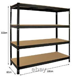 Heavy Duty Boltless Steel 4 Tier Garage Warehouse Racking Shelving Unit