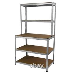 Heavy Duty Boltless Steel Racking Workbench Shelving Unit Galvanised