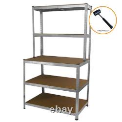 Heavy Duty Boltless Steel Racking Workbench Shelving Unit Galvanised
