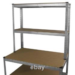 Heavy Duty Boltless Steel Racking Workbench Shelving Unit Galvanised