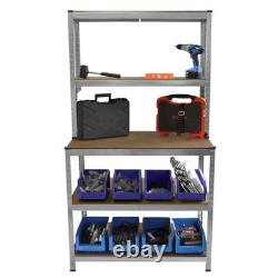 Heavy Duty Boltless Steel Racking Workbench Shelving Unit Galvanised