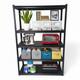 Heavy-duty Boltless Steel Shelving Unit, Powder-coated, Adjustable 5-tier Rack