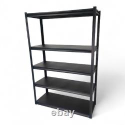 Heavy-Duty Boltless Steel Shelving Unit, Powder-Coated, Adjustable 5-Tier Rack