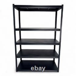 Heavy-Duty Boltless Steel Shelving Unit, Powder-Coated, Adjustable 5-Tier Rack