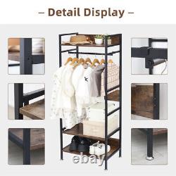 Heavy Duty Clothes Rail Bathroom Display Stand Adjustable Hanging Garment Shelf