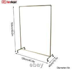 Heavy Duty Clothes Rail Rack Gold Garment Hanging Display Stand Storage Shelf