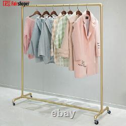 Heavy Duty Clothes Rail Rack Gold Garment Hanging Display Stand Storage Shelf