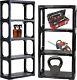 Heavy Duty Extremely Durable Plastic Storage Shelving Unit 4 Tier & 5 Tier Rack