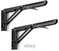 Heavy Duty Folding Shelf Bracket Metal Triangle Table Bench Hinge Wall Mount 12