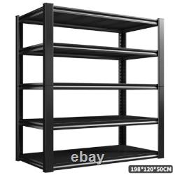 Heavy Duty Garage Racking/Shelving Units 5 Tier Metal Storage Racks