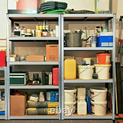 Heavy Duty Garage Racking Storage Shelving Units Boltless Metal Shelves 5Tier UK