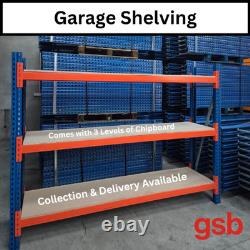 Heavy Duty Garage Shelving 2m H x 2.5 L x 600 D More Sizes Available