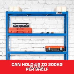 Heavy Duty Garage Shelving 5 Tier Steel Racking 200kg Shelf 180x120x60