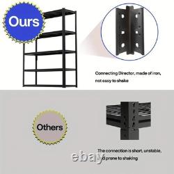 Heavy Duty Garage Shelving Extra Large Metal Storage Rack, 5 Tier, Holds Up to