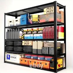 Heavy Duty Garage Shelving Extra Large Metal Storage Rack, 5 Tier, Holds Up to