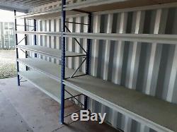 Heavy Duty Garage Shelving / Racking, each bay 2.4m long, 2.2m high 600mm deep